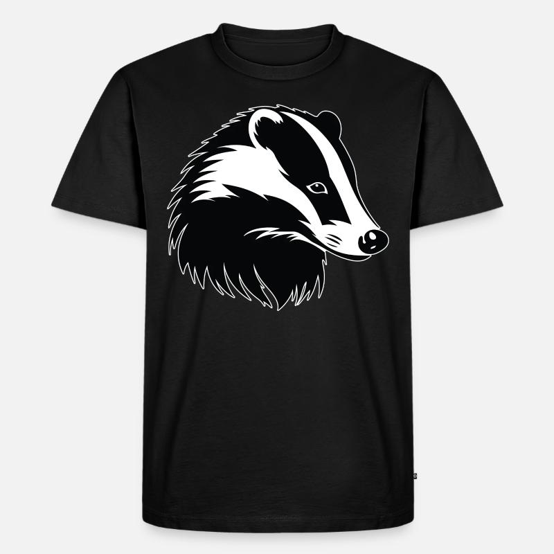 Badger Dachse Dachs - Männer Premium Bio T-Shirt - Schwarz