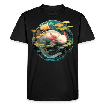 Axolotl - Men's Premium Organic T-Shirt - black - Front - Nico (187cm)