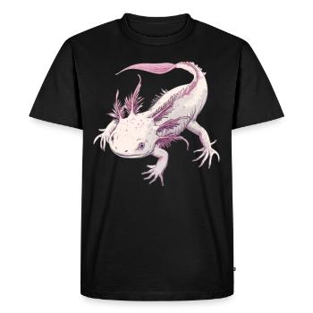 Axolotl - Men's Premium Organic T-Shirt - black - Front - Nico (187cm)