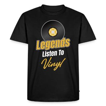 Vinyle sonne mieux collectionneur antiquité rustique - T-shirt Premium bio Homme - noir - Devant - Nico (187cm)