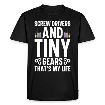 Horloger Horloger Horologues - T-shirt Premium bio Homme - noir - Devant - Nico (187cm)