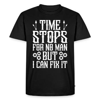 Horloger Horloger Horologues - T-shirt Premium bio Homme - noir - Devant - Nico (187cm)