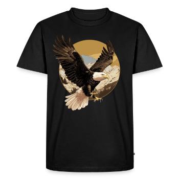 Bald Eagle Weißkopfseeadler - Men's Premium Organic T-Shirt - black - Front - Nico (187cm)