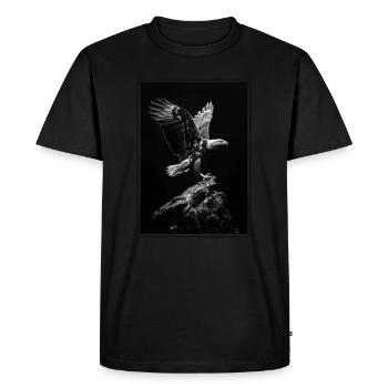 Bald Eagle Weißkopfseeadler - Men's Premium Organic T-Shirt - black - Front - Nico (187cm)