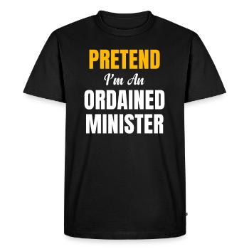 Imagine if I were an ordained - Men's Premium Organic T-Shirt - black - Front - Nico (187cm)