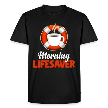 No babysitter Funny lifeguards - Men's Premium Organic T-Shirt - black - Front - Nico (187cm)