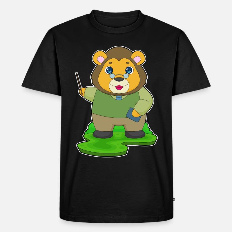 Lion Enseignant Pointer - T-shirt Premium bio Homme - noir