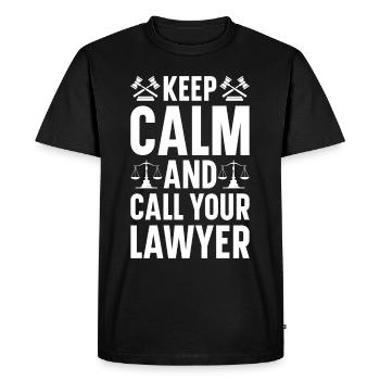 Avocat Avocat Tribunal Procureur de la République - T-shirt Premium bio Homme - noir - Devant - Nico (187cm)