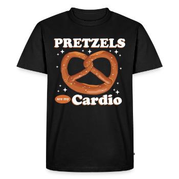 Pretzel Pretzel Lover Pretzels Gift - Men's Premium Organic T-Shirt - black - Front - Nico (187cm)