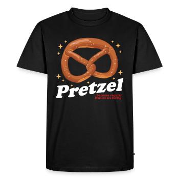 Pretzel Pretzels Pretzel Lover Gift - Men's Premium Organic T-Shirt - black - Front - Nico (187cm)