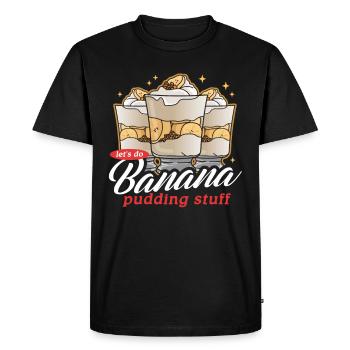 Banana Pudding Banana Pudding Gift - Men's Premium Organic T-Shirt - black - Front - Nico (187cm)