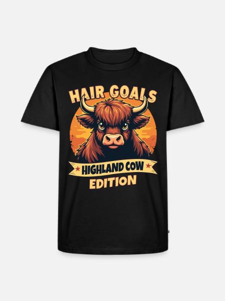 Skotsk højlandskvæg Highland Cow Highland Cow - Herre Premium økologisk T-shirt - sort