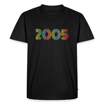 2005 Anniversaire Funky Année - T-shirt Premium bio Homme - noir - Devant - Nico (187cm)