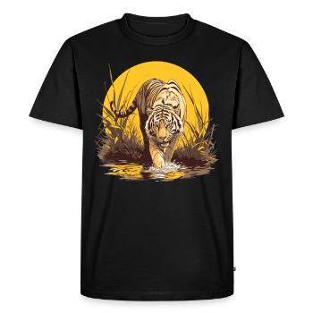 Tiger - Men's Premium Organic T-Shirt - black - Front - Nico (187cm)