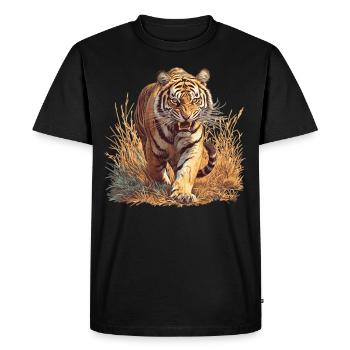 Tiger - Men's Premium Organic T-Shirt - black - Front - Nico (187cm)