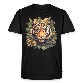 Tigre - T-shirt Premium bio Homme - noir - Devant - Nico (187cm)