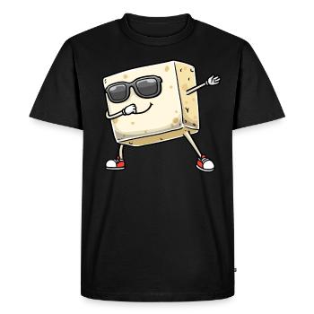 Tofu dansant pour les végétaliens et les amateurs de tofu - T-shirt Premium bio Homme - noir - Devant - Nico (187cm)
