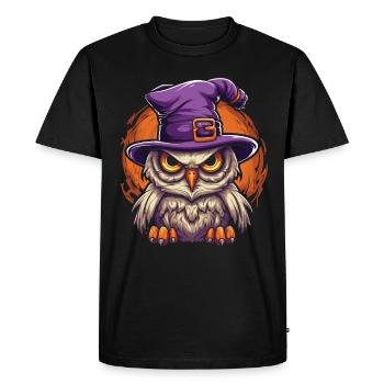 Costume de sorcière d’Halloween Balai de sorcière - T-shirt Premium bio Homme - noir - Devant - Nico (187cm)