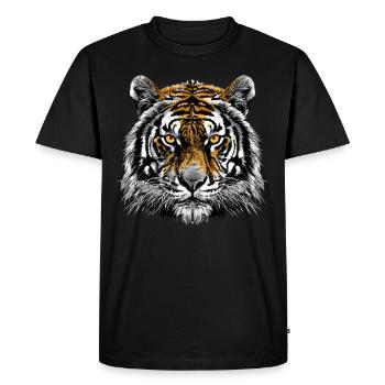 Tigre - T-shirt Premium bio Homme - noir - Devant - Nico (187cm)