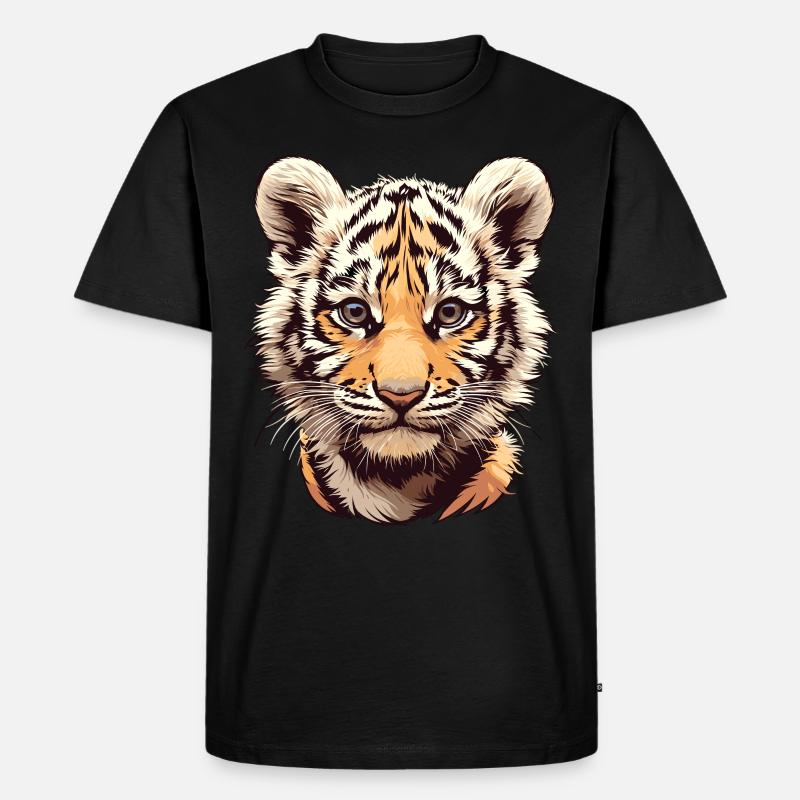 Bengal Tiger Königstiger - Männer Premium Bio T-Shirt - Schwarz