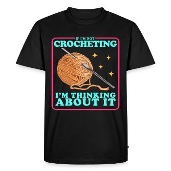 Crochet Crochet Crochet Gift - Men's Premium Organic T-Shirt - black - Front - Nico (187cm)