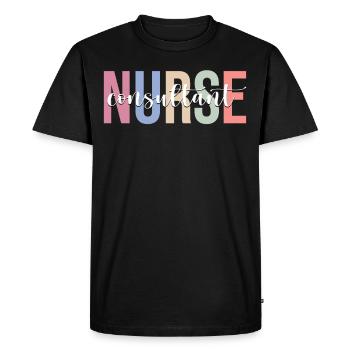Infirmière consultante infirmière autorisée - T-shirt Premium bio Homme - noir - Devant - Nico (187cm)