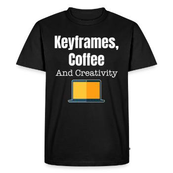Je suis animateur. Je crée - T-shirt Premium bio Homme - noir - Devant - Nico (187cm)