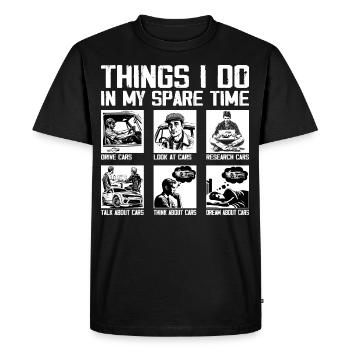 Car Things I Do In My Spare Time Car, Guy Mechanic - T-shirt Premium bio Homme - noir - Devant - Nico (187cm)
