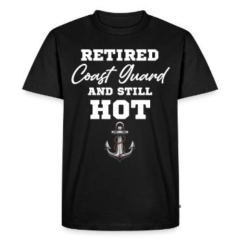 Garde côtière à la retraite et toujours en activité - T-shirt Premium bio Homme - noir - Devant - Nico (187cm)