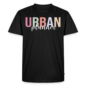 Urban Planner Planning - Men's Premium Organic T-Shirt - black - Front - Nico (187cm)