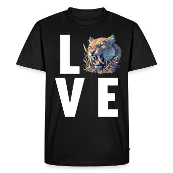 Saber-Toothed Tiger Sabertooth Tiger - Men's Premium Organic T-Shirt - black - Front - Nico (187cm)