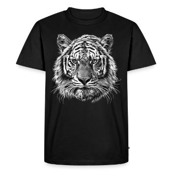 Tigres de Sibérie Tigres de Sibérie - T-shirt Premium bio Homme - noir - Devant - Nico (187cm)