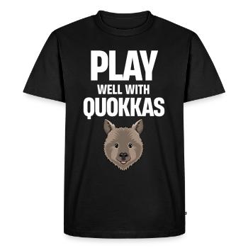 Jouez bien avec Lover Australian de Qoukka - T-shirt Premium bio Homme - noir - Devant - Nico (187cm)
