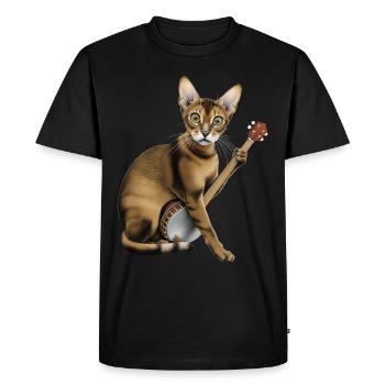 Oriental Shorthair Cat Bluegrass Banjo Games - T-shirt Premium bio Homme - noir - Devant - Nico (187cm)