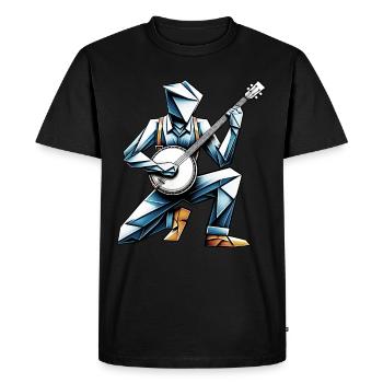 Origami Grue en papier Culture japonaise Bluegrass - T-shirt Premium bio Homme - noir - Devant - Nico (187cm)