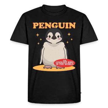 Penguin Baby Cute Penguins Gift - Men's Premium Organic T-Shirt - black - Front - Nico (187cm)