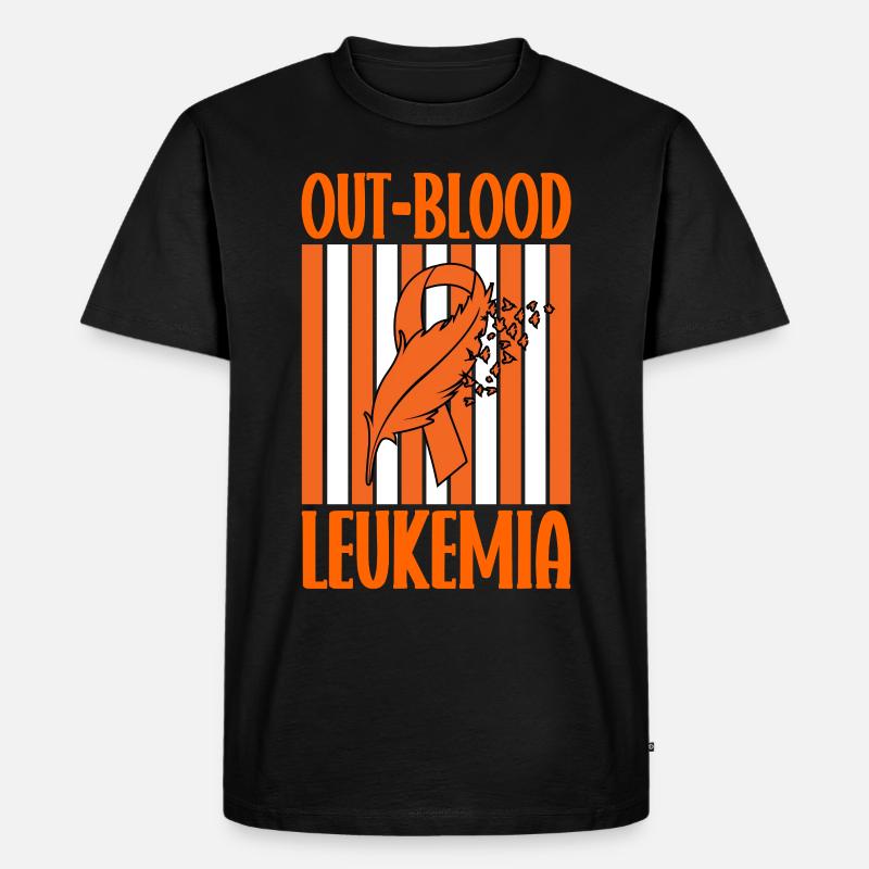 Leukämie Bewusstsein Blutkrebs Bekämpfung - Männer Premium Bio T-Shirt - Schwarz