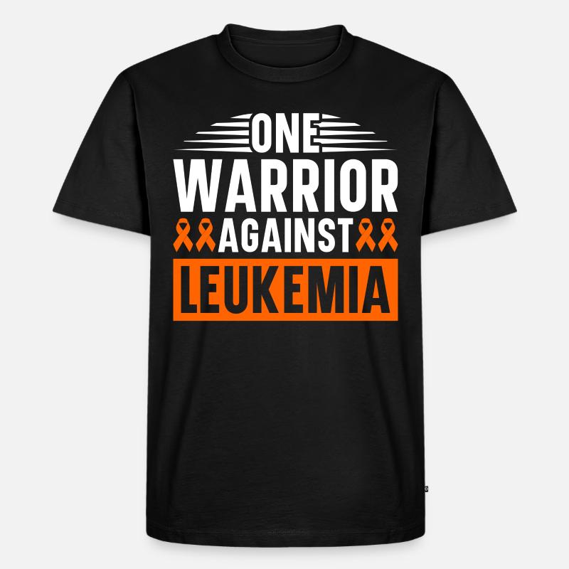Leukämie Bewusstsein Blutkrebs Bekämpfung - Männer Premium Bio T-Shirt - Schwarz