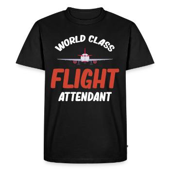 World-class flight attendant, flight attendant for - Men's Premium Organic T-Shirt - black - Front - Nico (187cm)