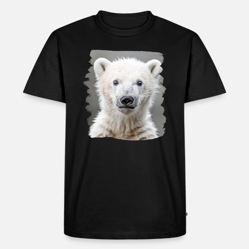 Polar Bear Eisbären Eisbär - Männer Premium Bio T-Shirt - Schwarz
