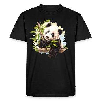 Panda géant Pandas Große Pandas Großer Panda - T-shirt Premium bio Homme - noir - Devant - Nico (187cm)