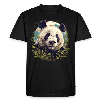 Panda géant Pandas Große Pandas Großer Panda - T-shirt Premium bio Homme - noir - Devant - Nico (187cm)