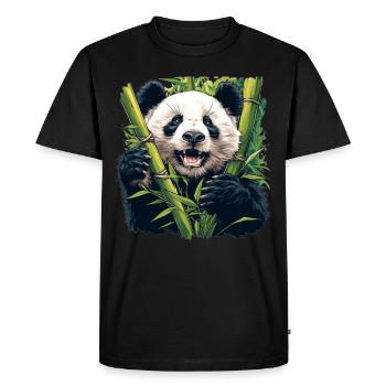 Panda géant Pandas Große Pandas Großer Panda - T-shirt Premium bio Homme - noir - Devant - Nico (187cm)