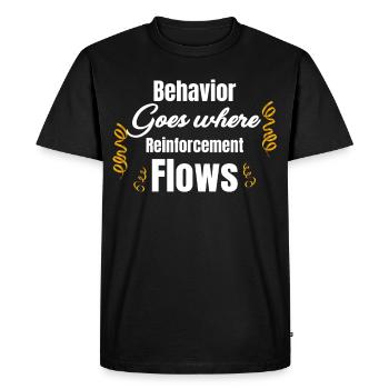 Le comportement de Gesch va là où le renforcement s’écoule - T-shirt Premium bio Homme - noir - Devant - Nico (187cm)
