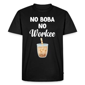 Pas de Boba Pas de Workee Lover Bulle Japon K-pop - T-shirt Premium bio Homme - noir - Devant - Nico (187cm)