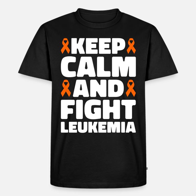 Leukämie Bewusstsein Blutkrebs Bekämpfung - Männer Premium Bio T-Shirt - Schwarz
