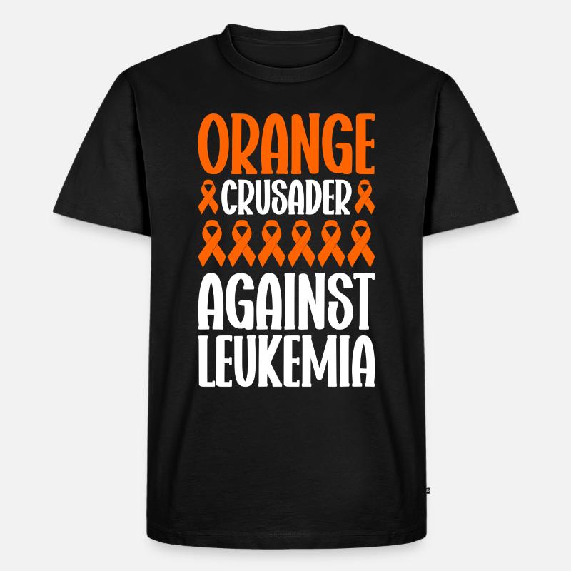 Leukämie Bewusstsein Blutkrebs Bekämpfung - Männer Premium Bio T-Shirt - Schwarz
