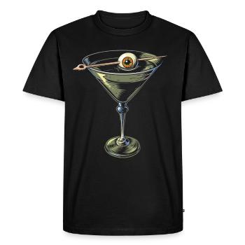 Weirdcore Aesthetic Eyeball Cocktail Strangeco - Men's Premium Organic T-Shirt - black - Front - Nico (187cm)
