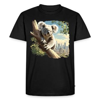 Koalas Koala - Men's Premium Organic T-Shirt - black - Front - Nico (187cm)