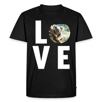 Koalas Koala - Men's Premium Organic T-Shirt - black - Front - Nico (187cm)
